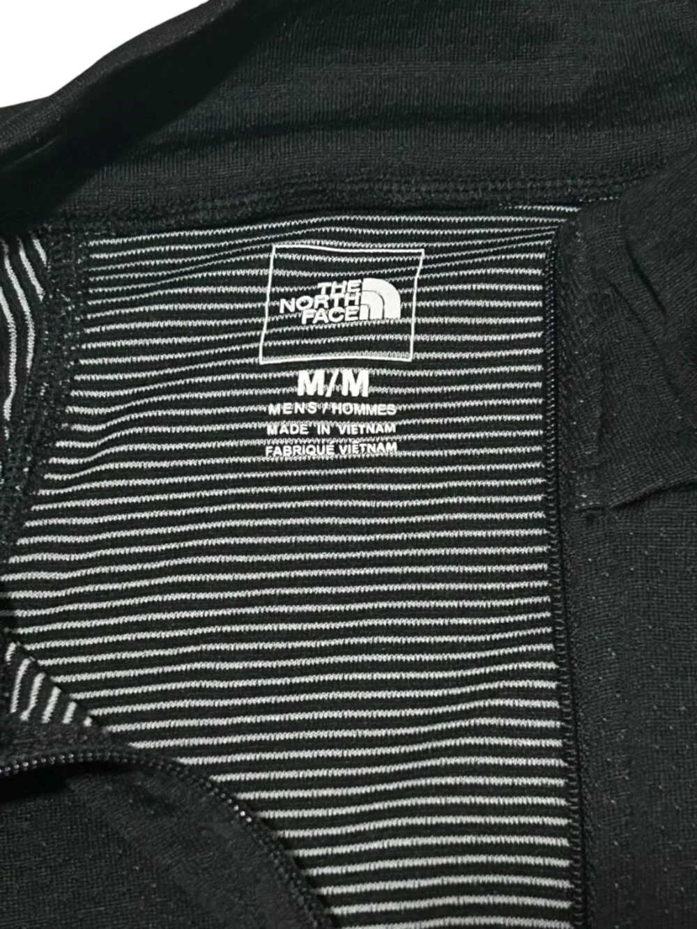 Mens North Face Black Quarter Zip Fleece Pullover